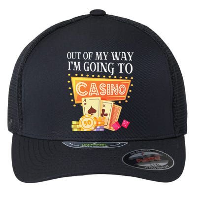 Funny Going To The Casino Design For Card Game Lovers Flexfit Unipanel Trucker Cap