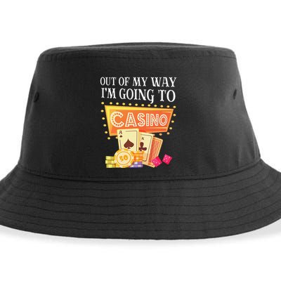 Funny Going To The Casino Design For Card Game Lovers Sustainable Bucket Hat