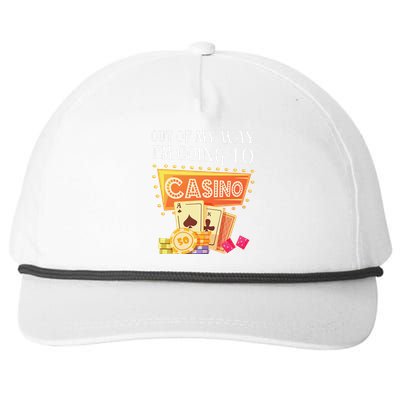 Funny Going To The Casino Design For Card Game Lovers Snapback Five-Panel Rope Hat