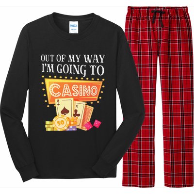 Funny Going To The Casino Design For Card Game Lovers Long Sleeve Pajama Set