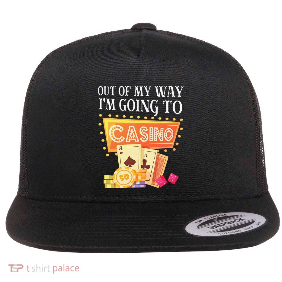Funny Going To The Casino Design For Card Game Lovers Flatbill Hat