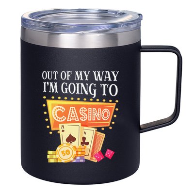 Funny Going To The Casino Design For Card Game Lovers 12oz Stainless Steel Coffee Mug