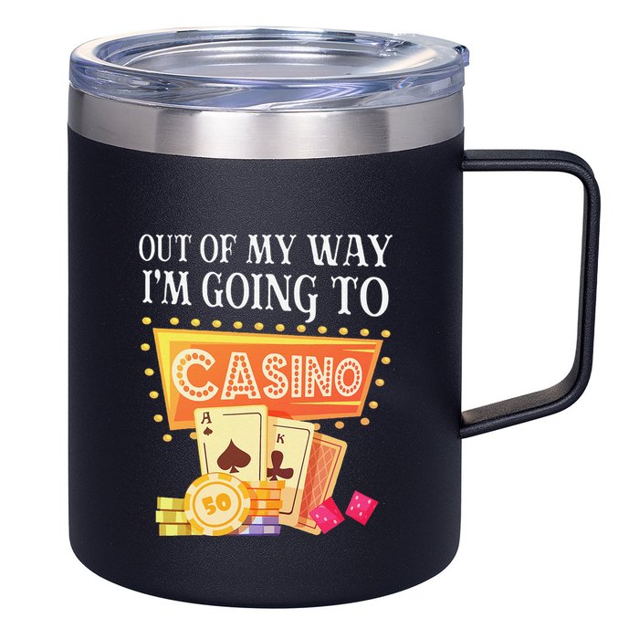 Funny Going To The Casino Design For Card Game Lovers 12oz Stainless Steel Coffee Mug