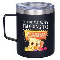 Funny Going To The Casino Design For Card Game Lovers 12oz Stainless Steel Coffee Mug