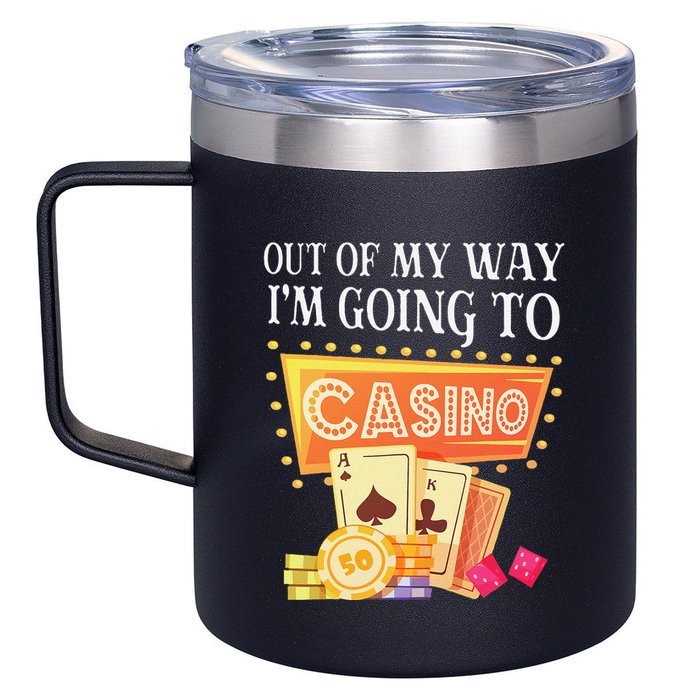 Funny Going To The Casino Design For Card Game Lovers 12oz Stainless Steel Coffee Mug