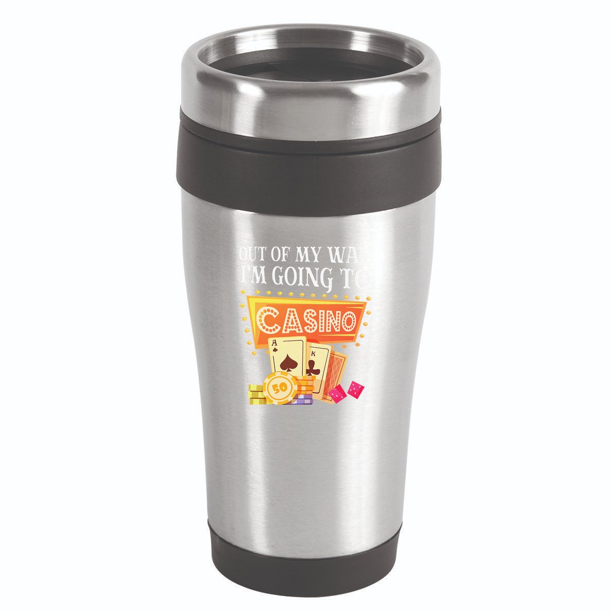 Funny Going To The Casino Design For Card Game Lovers 16oz Travel Tumbler