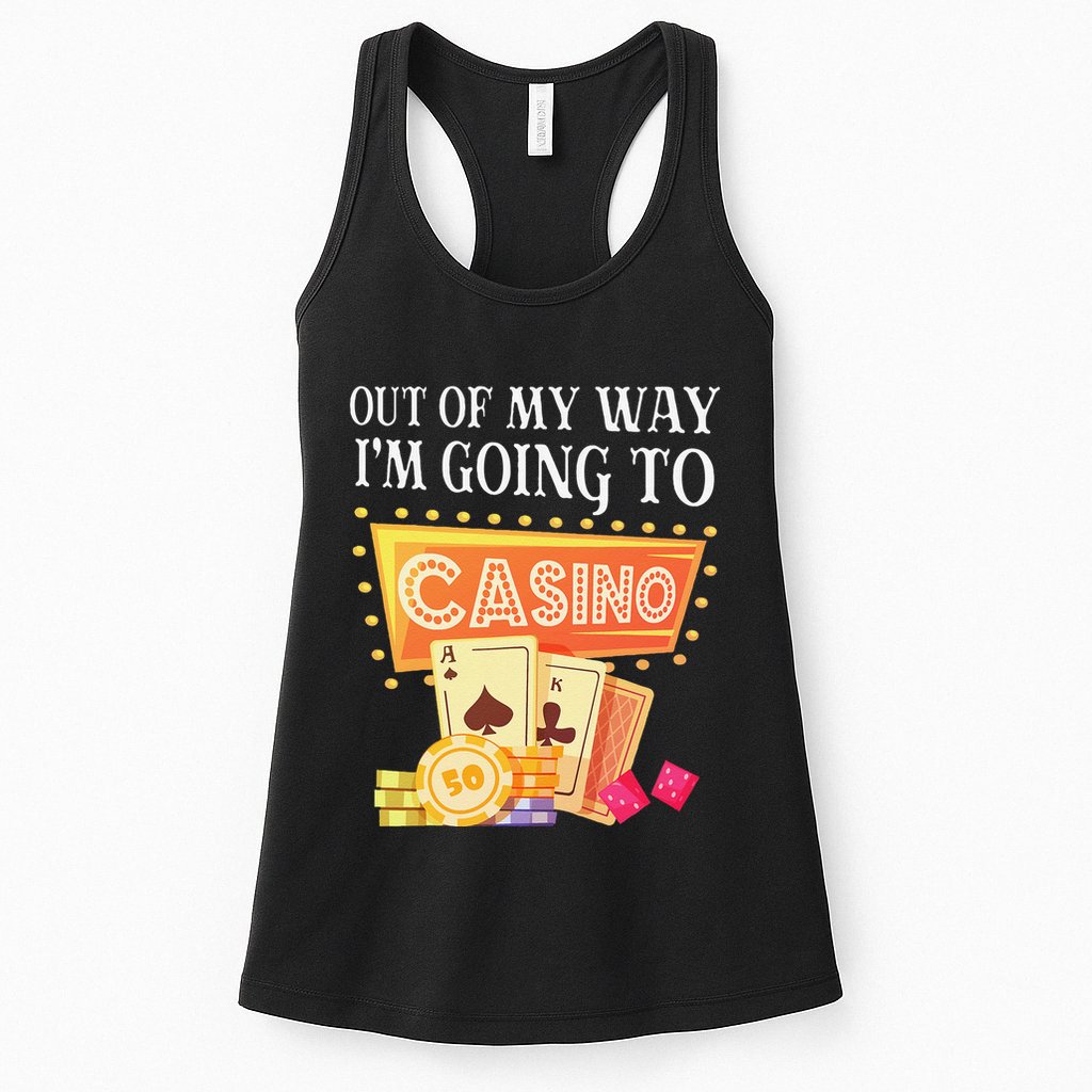 Funny Going To The Casino Design For Card Game Lovers Womens Tank Top