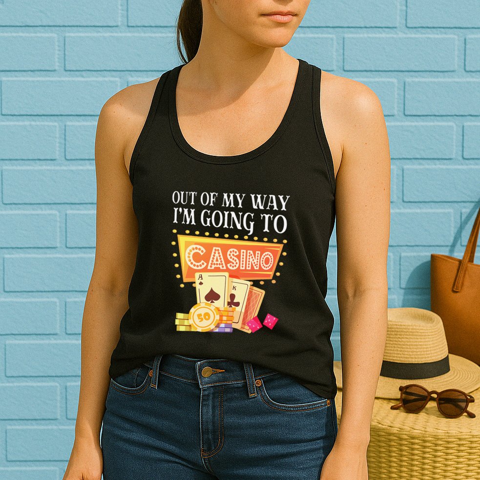 Funny Going To The Casino Design For Card Game Lovers Womens Tank Top
