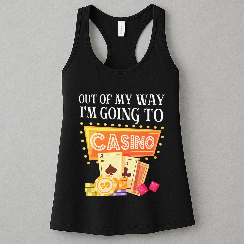 Funny Going To The Casino Design For Card Game Lovers Womens Tank Top