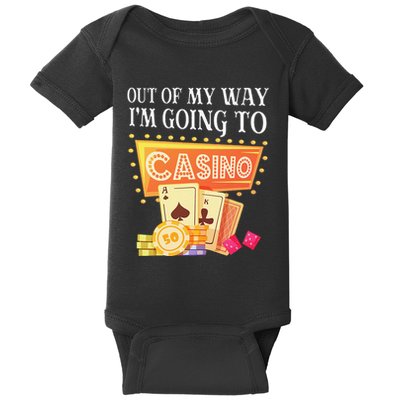 Funny Going To The Casino Design For Card Game Lovers Baby Bodysuit