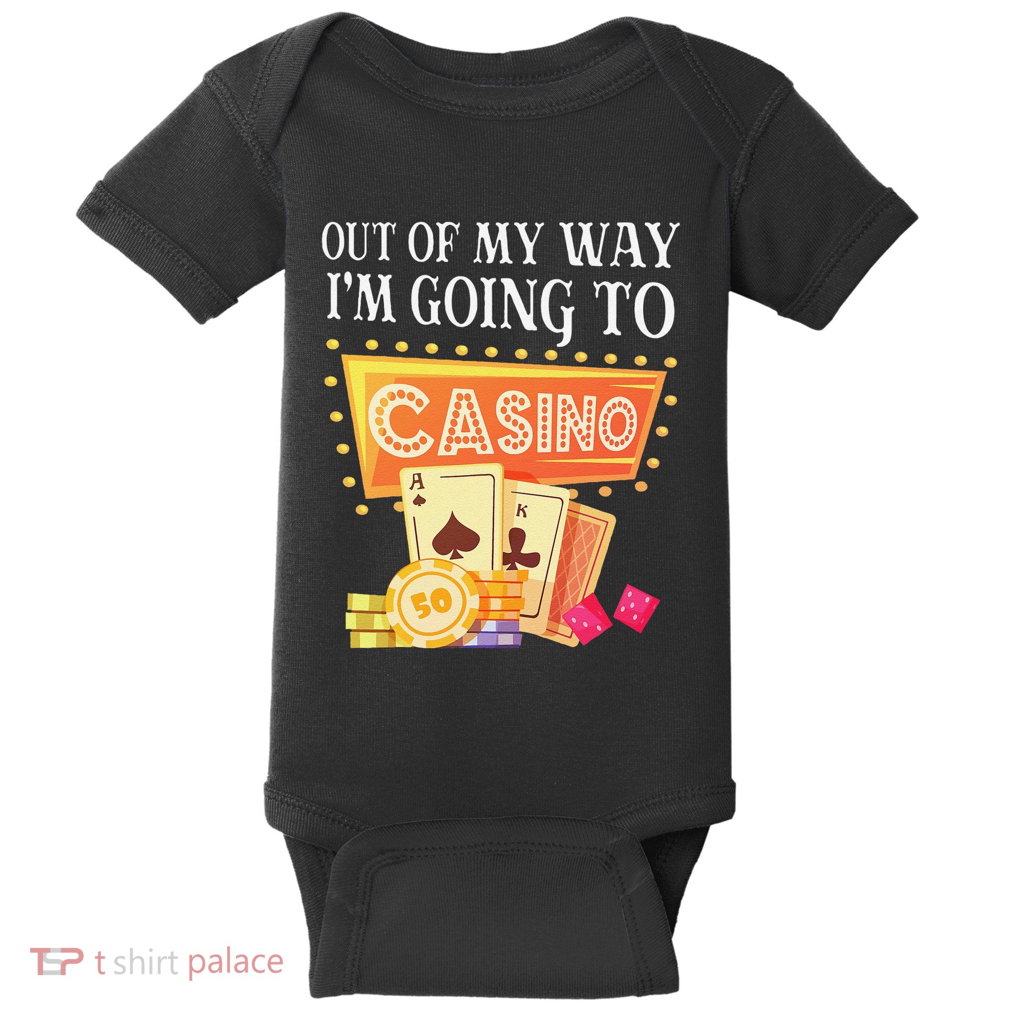 Funny Going To The Casino Design For Card Game Lovers Baby Bodysuit