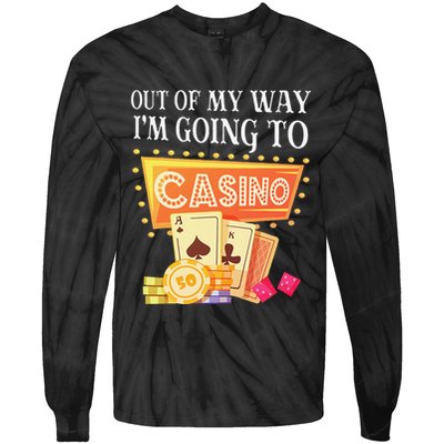 Funny Going To The Casino Design For Card Game Lovers Tie-Dye Long Sleeve Shirt