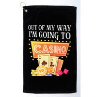 Funny Going To The Casino Design For Card Game Lovers Golf Towel