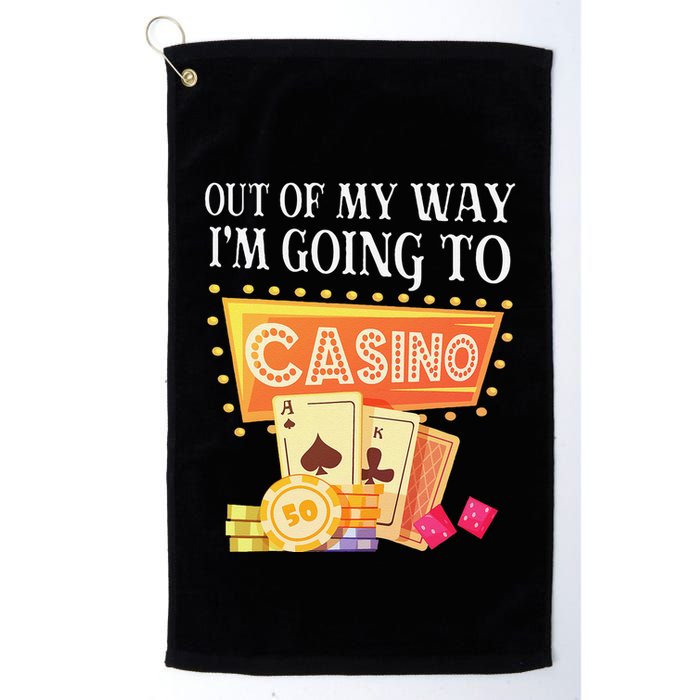 Funny Going To The Casino Design For Card Game Lovers Golf Towel