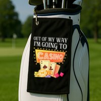 Funny Going To The Casino Design For Card Game Lovers Golf Towel