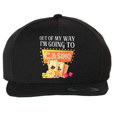 Funny Going To The Casino Design For Card Game Lovers Wool Snapback Cap