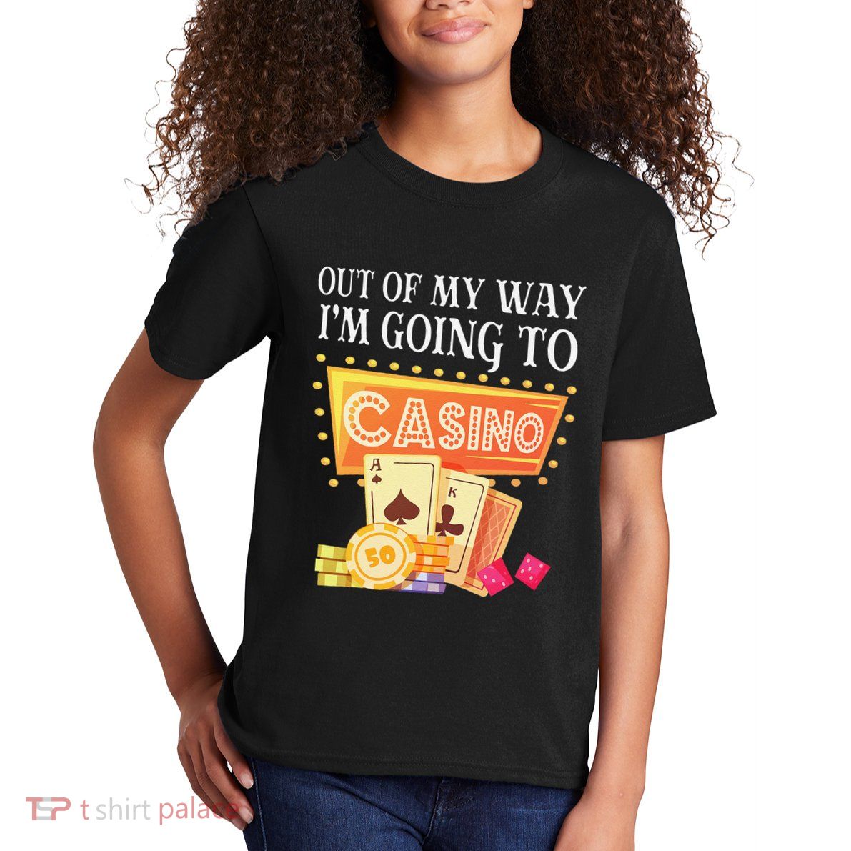 Funny Going To The Casino Design For Card Game Lovers Kids T-Shirt
