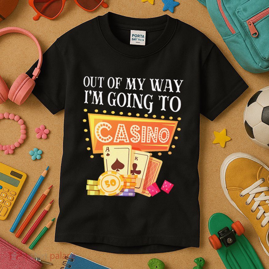 Funny Going To The Casino Design For Card Game Lovers Kids T-Shirt