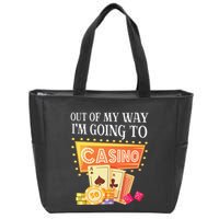 Funny Going To The Casino Design For Card Game Lovers Zip Tote Bag
