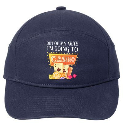 Funny Going To The Casino Design For Card Game Lovers 7-Panel Snapback Hat