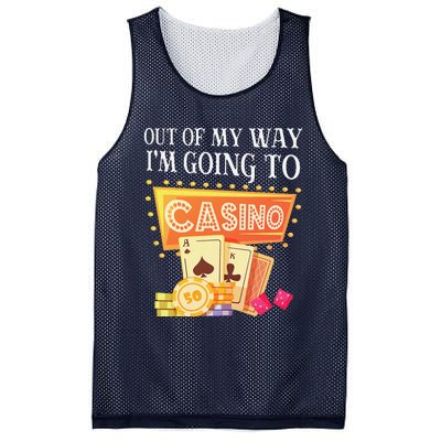 Funny Going To The Casino Design For Card Game Lovers Mesh Reversible Basketball Jersey Tank