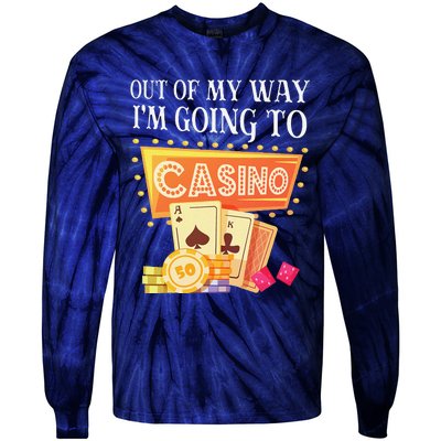 Funny Going To The Casino Design For Card Game Lovers Tie-Dye Long Sleeve Shirt