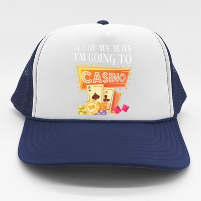 Funny Going To The Casino Design For Card Game Lovers Trucker Hat