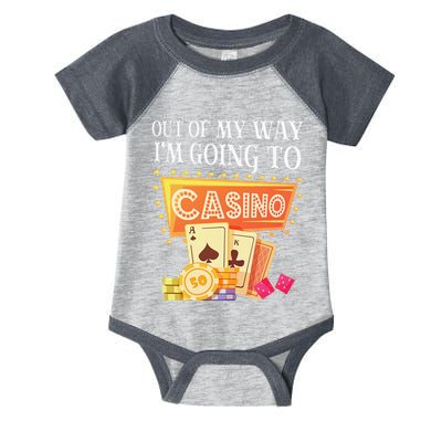 Funny Going To The Casino Design For Card Game Lovers Infant Baby Jersey Bodysuit
