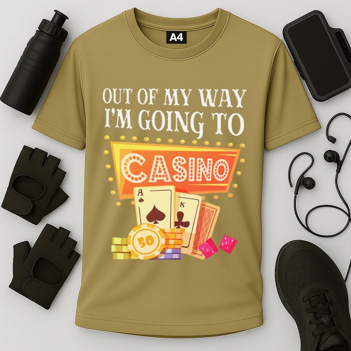 Funny Going To The Casino Design For Card Game Lovers Cooling Performance Crew T-Shirt