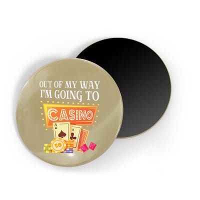 Funny Going To The Casino Design For Card Game Lovers Magnet