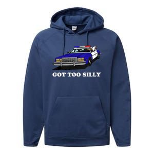 Funny Got Too Silly Goose Performance Fleece Hoodie