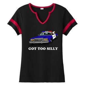 Funny Got Too Silly Goose Ladies Halftime Notch Neck Tee