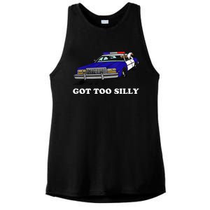 Funny Got Too Silly Goose Ladies PosiCharge Tri-Blend Wicking Tank