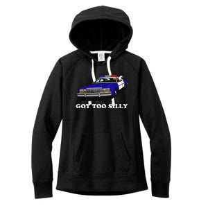 Funny Got Too Silly Goose Women's Fleece Hoodie