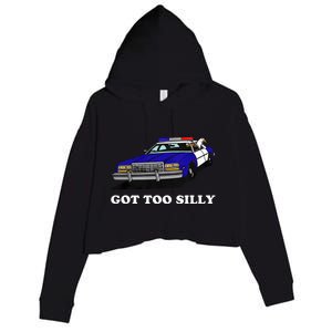 Funny Got Too Silly Goose Crop Fleece Hoodie