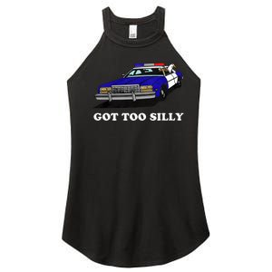 Funny Got Too Silly Goose Women's Perfect Tri Rocker Tank