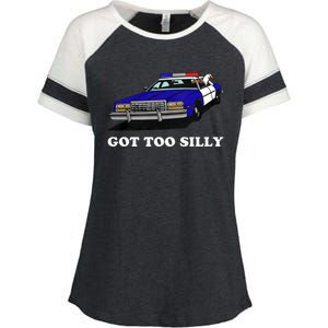 Funny Got Too Silly Goose Enza Ladies Jersey Colorblock Tee