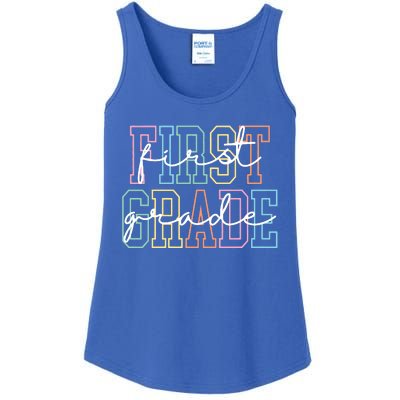 First Grade Teacher  1st Grade Teacher Ladies Essential Tank