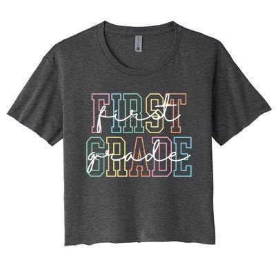 First Grade Teacher  1st Grade Teacher Women's Crop Top Tee