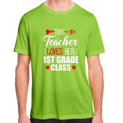 First Grade Teacher This Teacher Loves Her 1st Grade Class Gift Adult ChromaSoft Performance T-Shirt