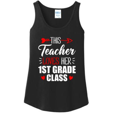 First Grade Teacher This Teacher Loves Her 1st Grade Class Gift Ladies Essential Tank