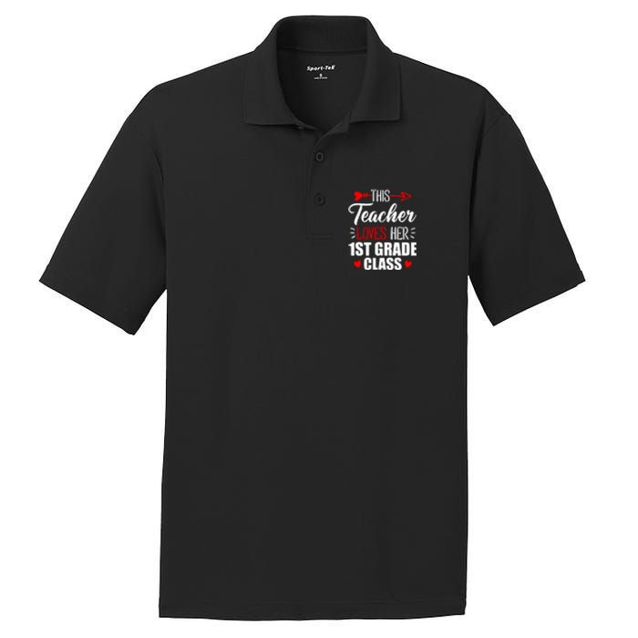 First Grade Teacher This Teacher Loves Her 1st Grade Class Gift PosiCharge RacerMesh Polo