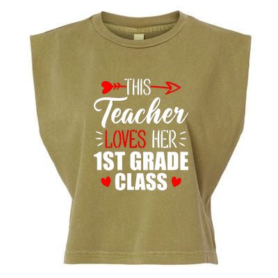 First Grade Teacher This Teacher Loves Her 1st Grade Class Gift Garment-Dyed Women's Muscle Tee