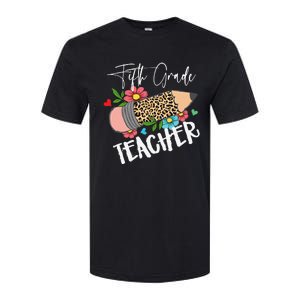 Fifth Grade Teacher Leopard Pencil 5th Grade  Teacher Softstyle CVC T-Shirt