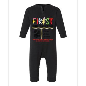 First Grade Teacher 1st Grade Teacher Life Back To School Infant Fleece One Piece