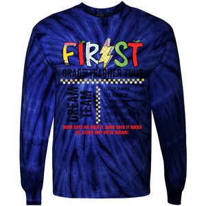 First Grade Teacher 1st Grade Teacher Life Back To School Tie-Dye Long Sleeve Shirt