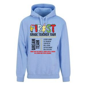 First Grade Teacher 1st Grade Teacher Life Back To School Unisex Surf Hoodie