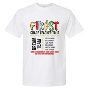 First Grade Teacher 1st Grade Teacher Life Back To School Garment-Dyed Heavyweight T-Shirt