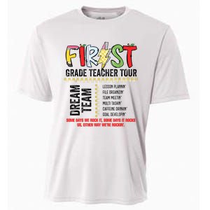 First Grade Teacher 1st Grade Teacher Life Back To School Cooling Performance Crew T-Shirt