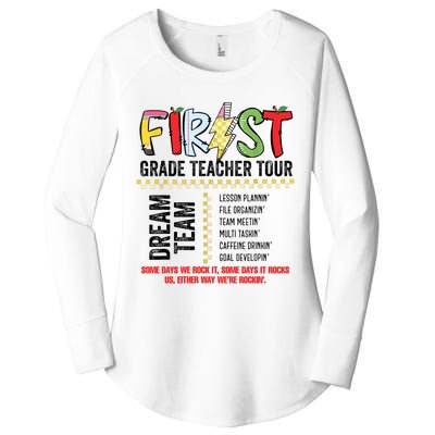 First Grade Teacher 1st Grade Teacher Life Back To School Women's Perfect Tri Tunic Long Sleeve Shirt